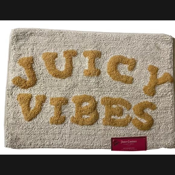 🎉HP🎉NEW Juicy Couture Home “Juicy Vibes” Bath Rug 17” X 24” 100% Cotton 💛 - Picture 4 of 8